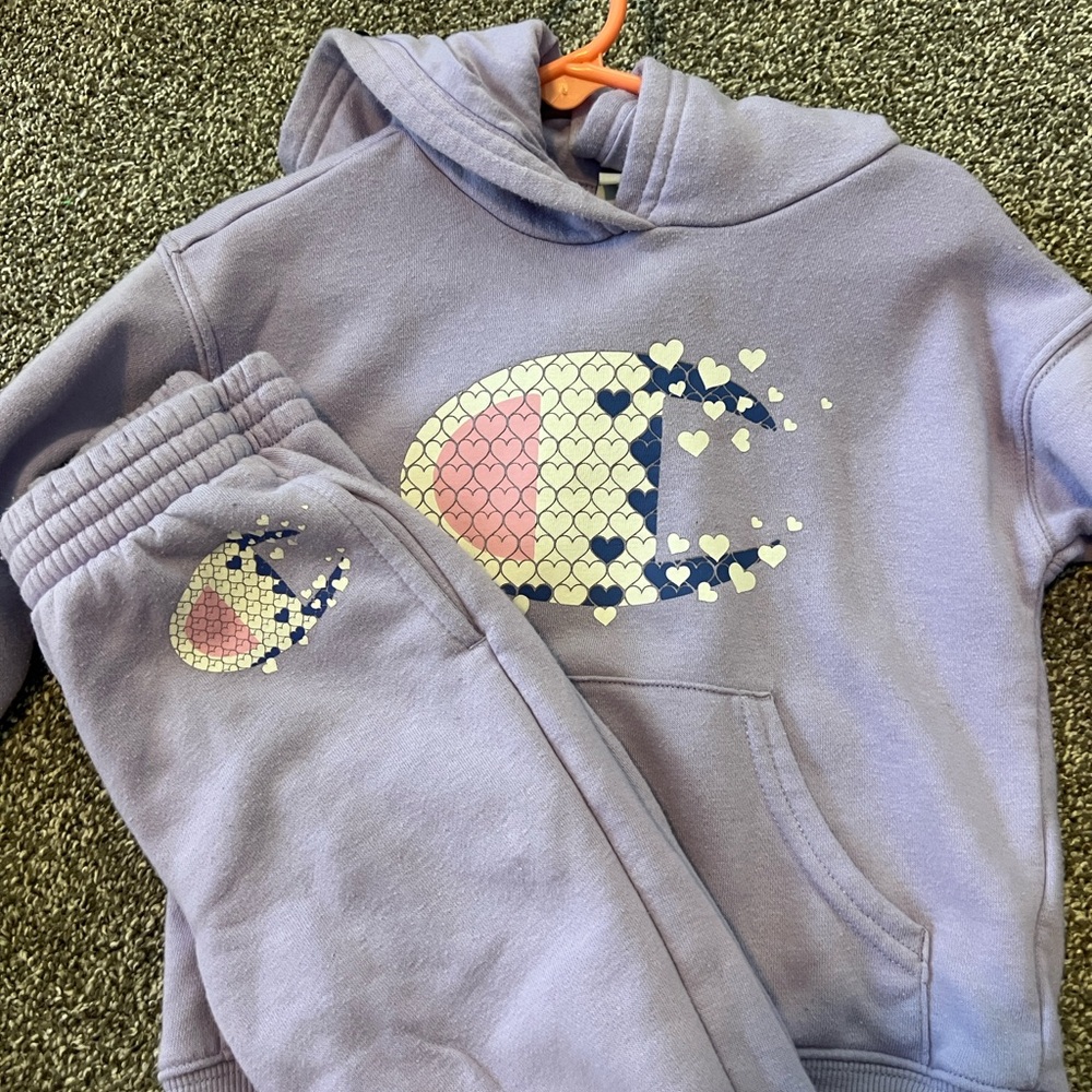 Champion Kids Lavender Heart Matching Set